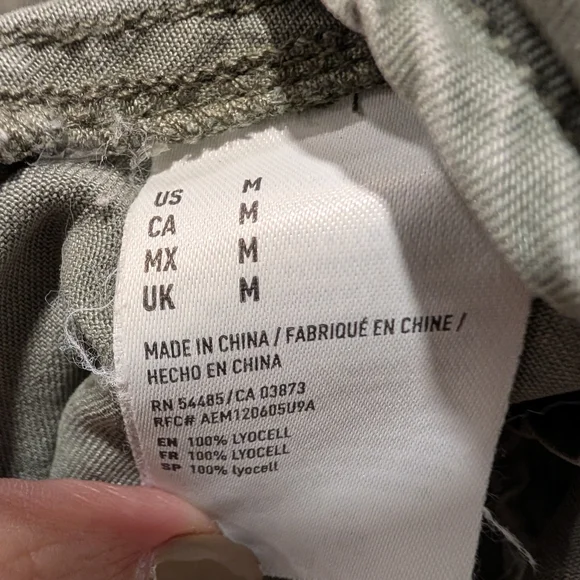 American Eagle Olive Green Shirt - Picture 4 of 5